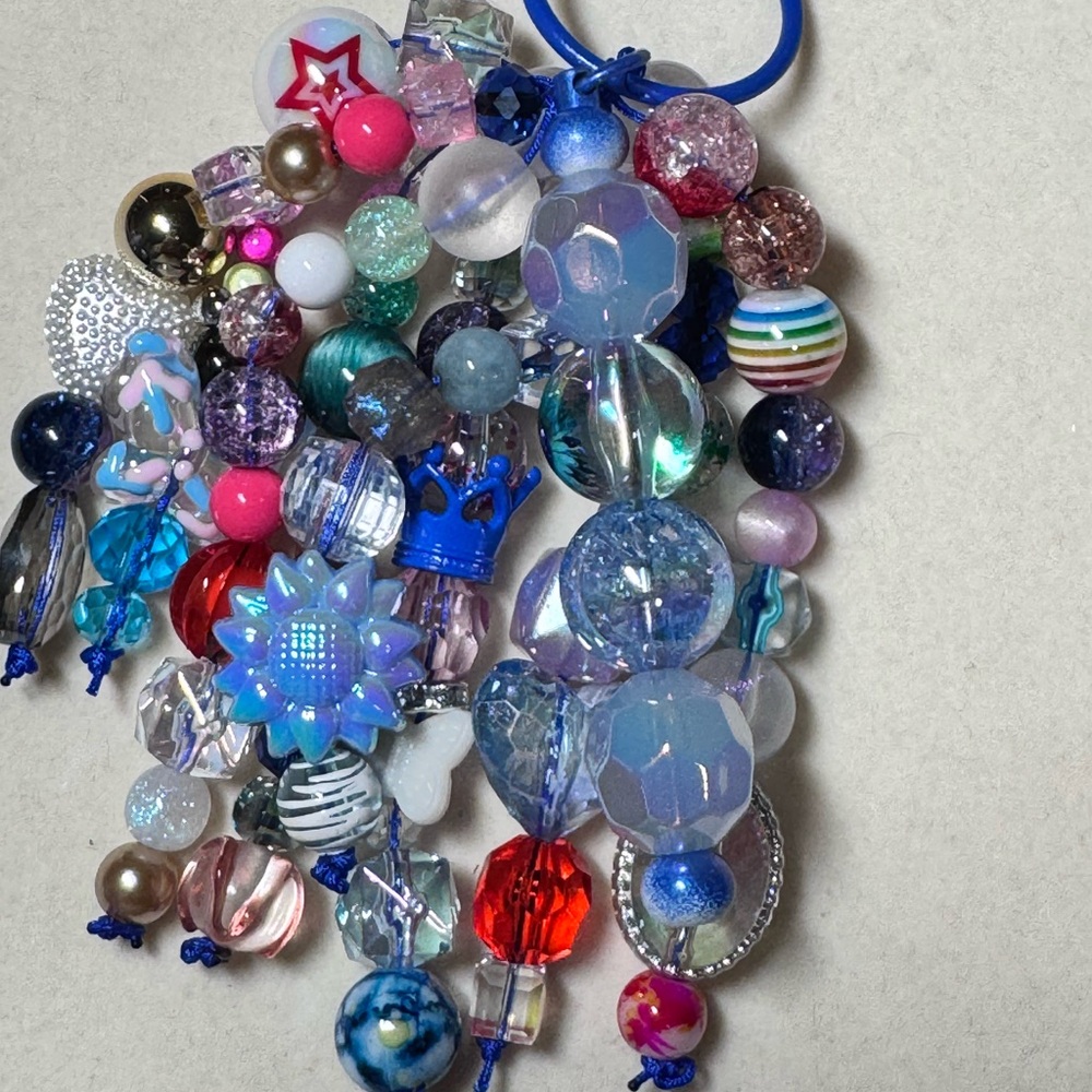 Colorful Beaded Key & Card Holder